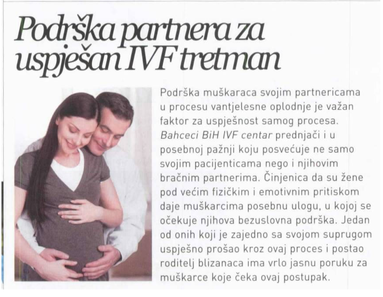 Podrška partnerima za uspješan IVF tretman – Ljepota i zdravlj