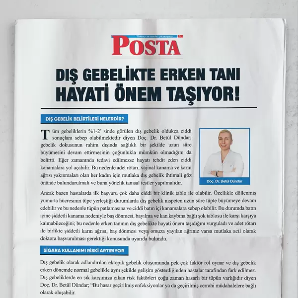 Dış Gebelikte Erken Tanı Hayati Önem Taşıyor!