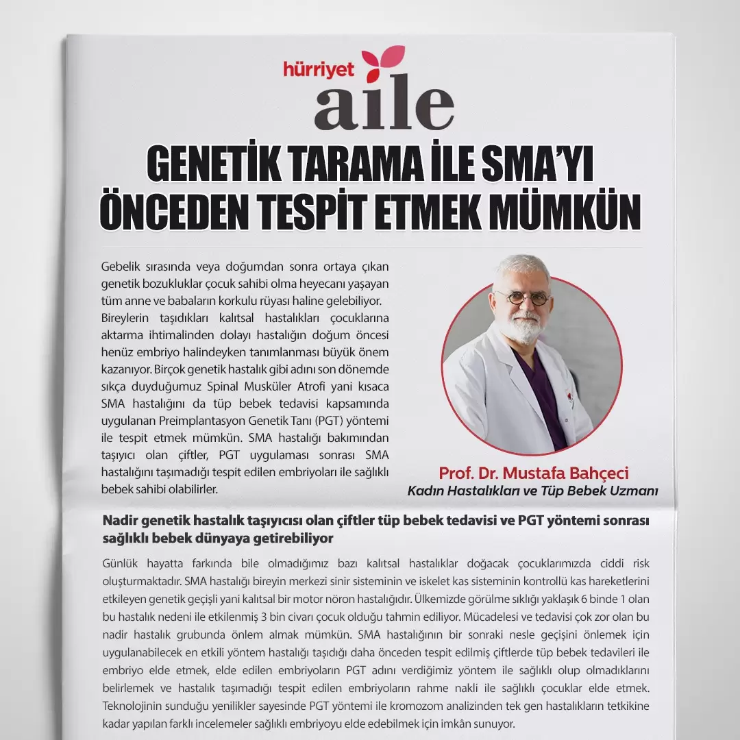 Genetik Tarama ile SMA’yı Önceden Tespit Etmek Mümkün
