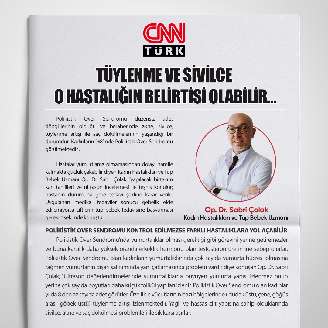 Tüylenme ve Sivilce O Hastalığın Belirtisi Olabilir.