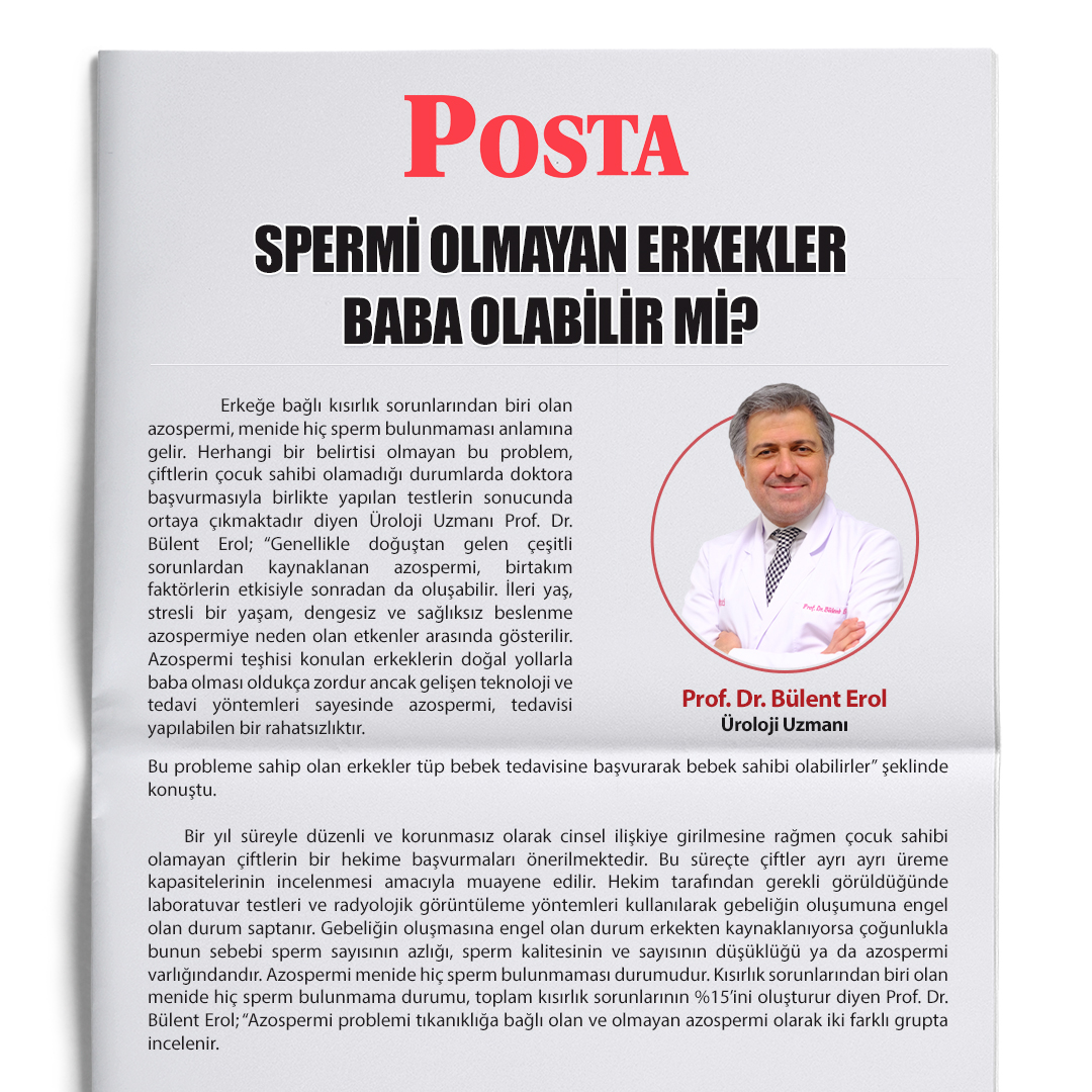 Spermi Olmayan Erkekler Baba Olabilir Mi?