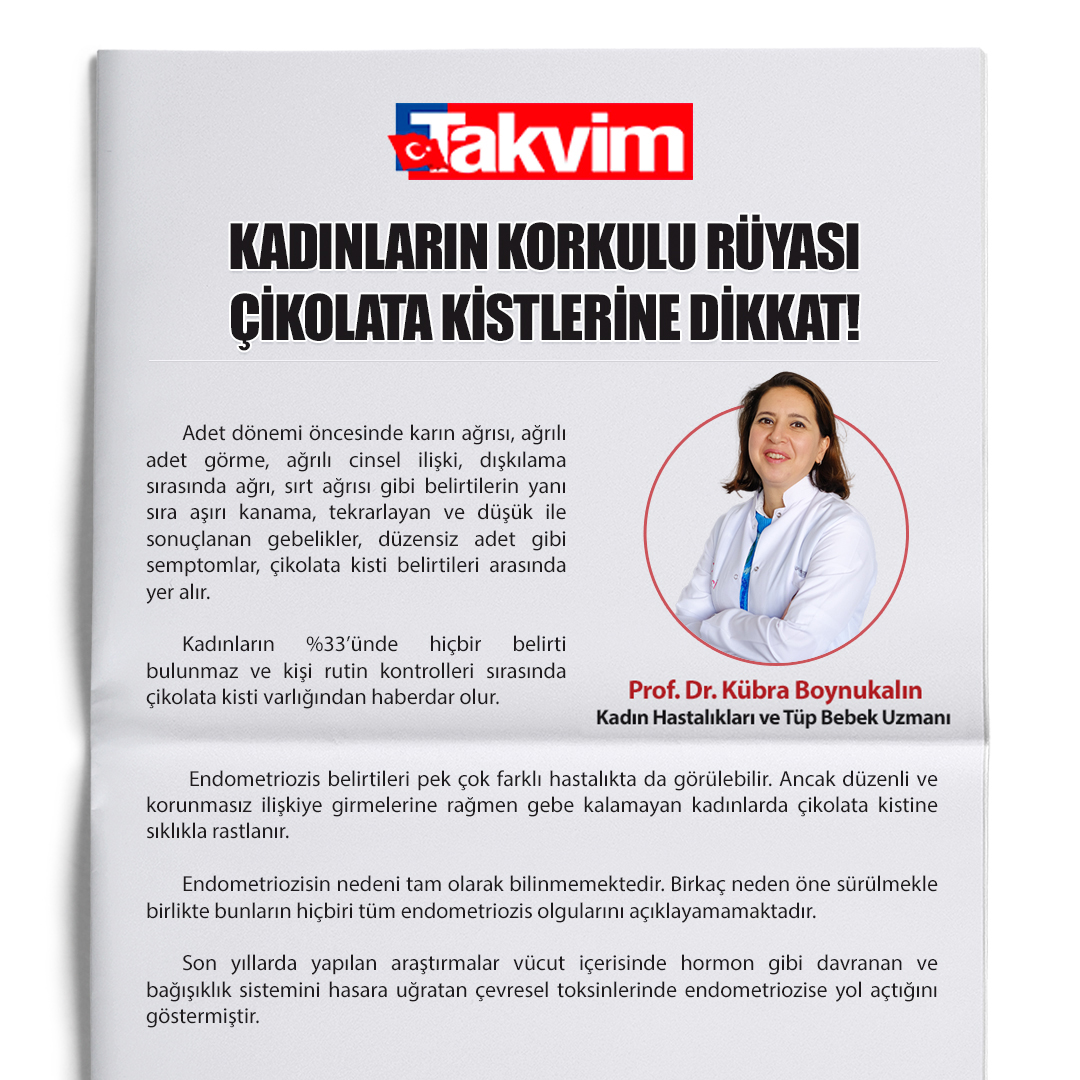 Kadınların Korkulu Rüyası Çikolata Kistlerine Dikkat!