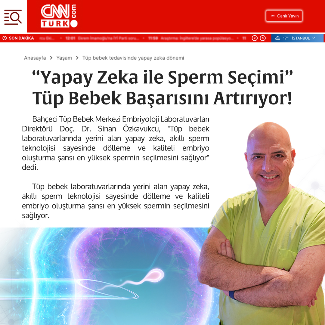 ”Yapay Zeka Sperm Seçimi” ile Tüp Bebek Başarısı Artıyor!